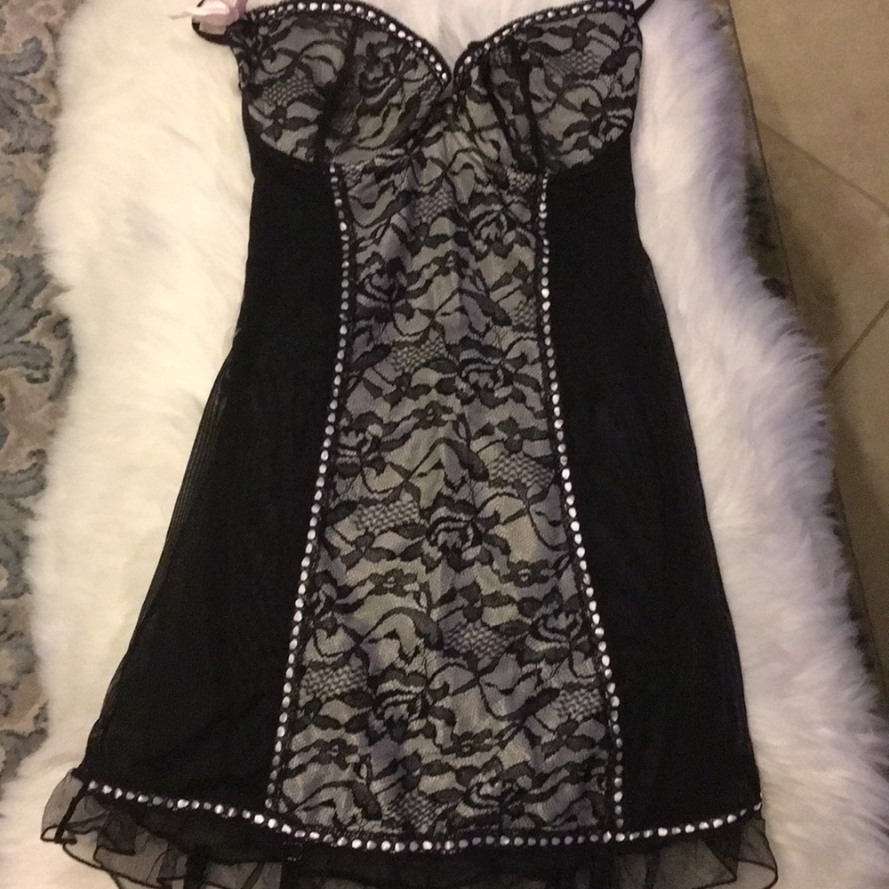 Dream girl pink & black chemise